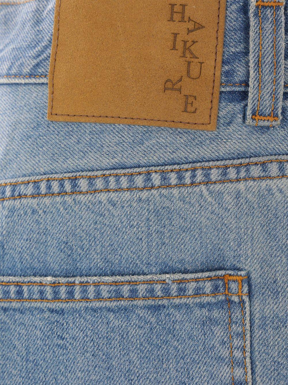 haikure jeans blue cotton lyocell - women