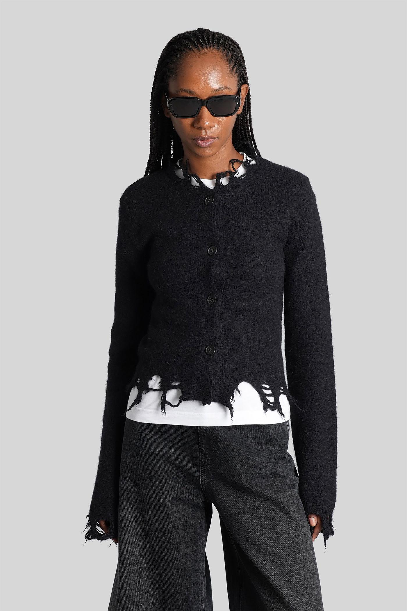 haikure jill cardigan in black wool
