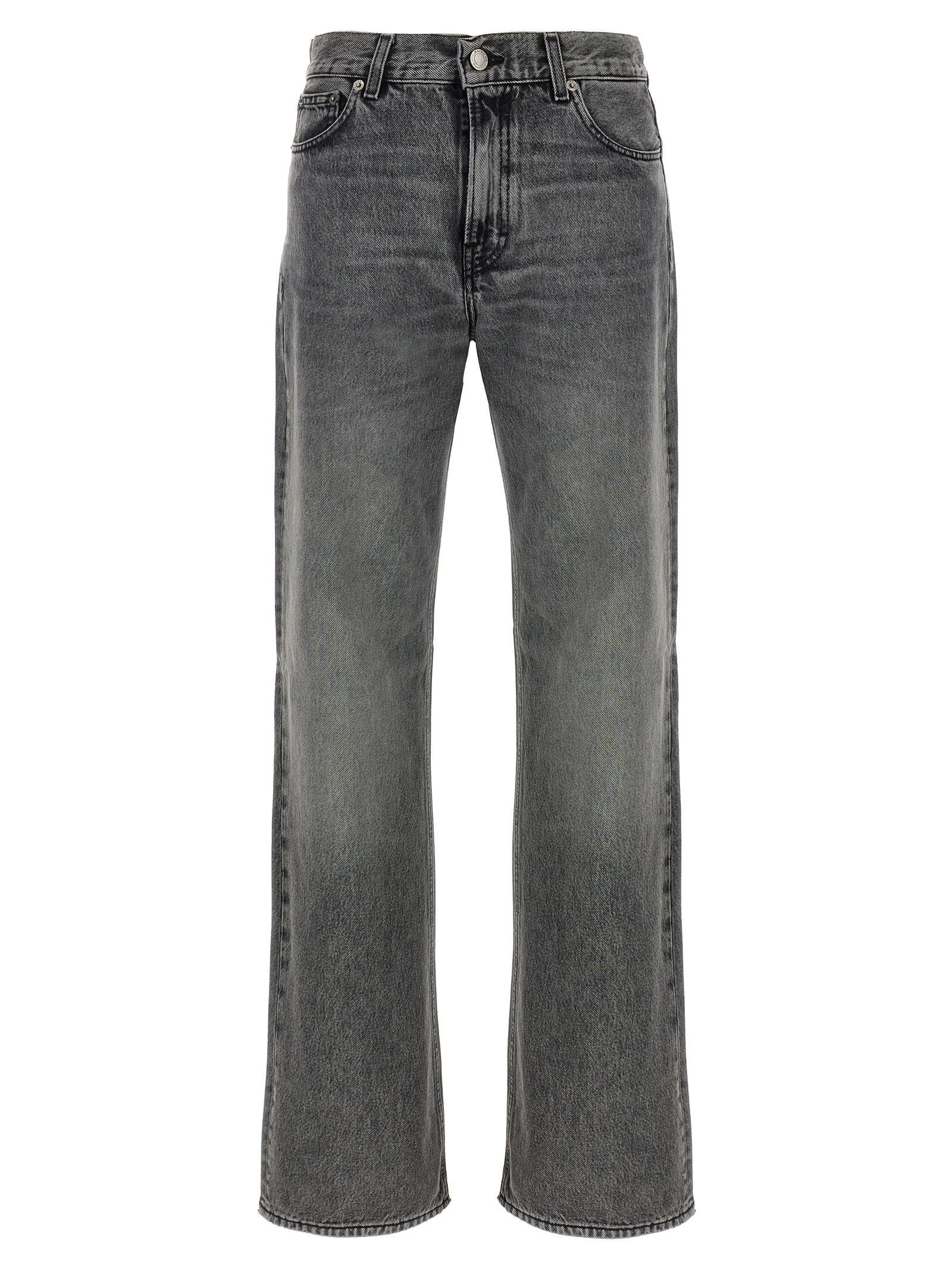 haikure korea flanel grey jeans