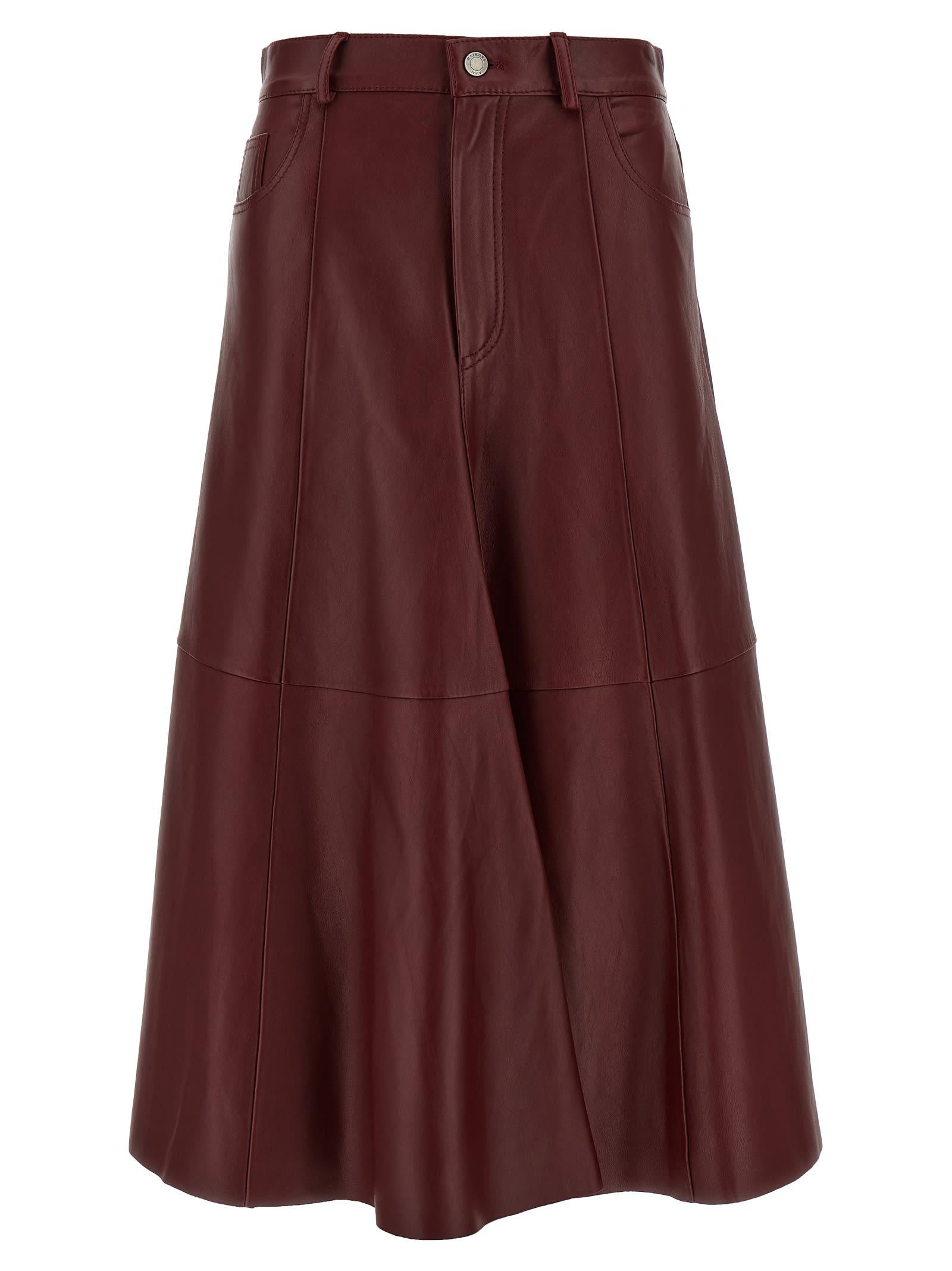 haikure mid serenity leather skirt