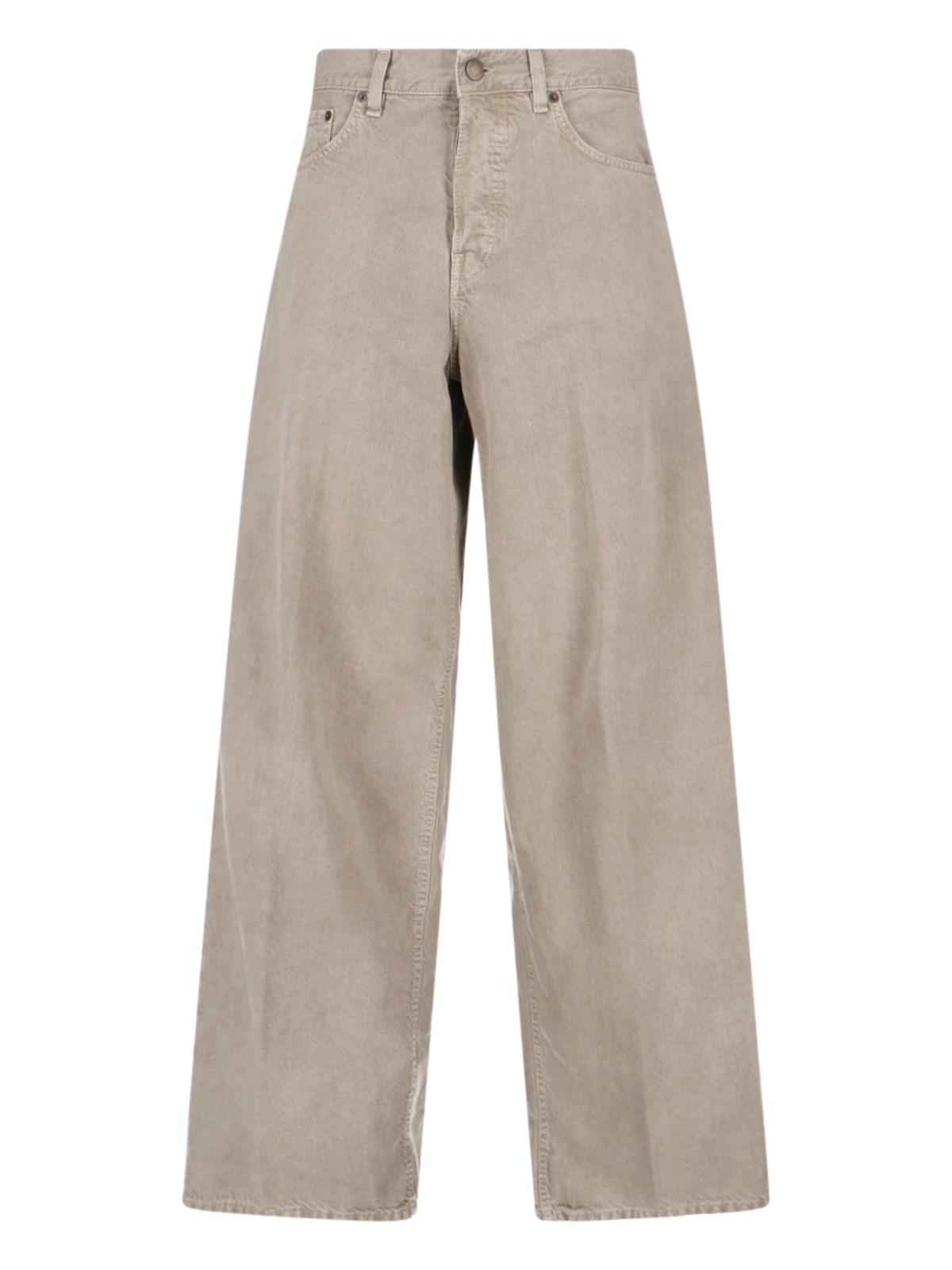 haikure wide cotton and linen jeans