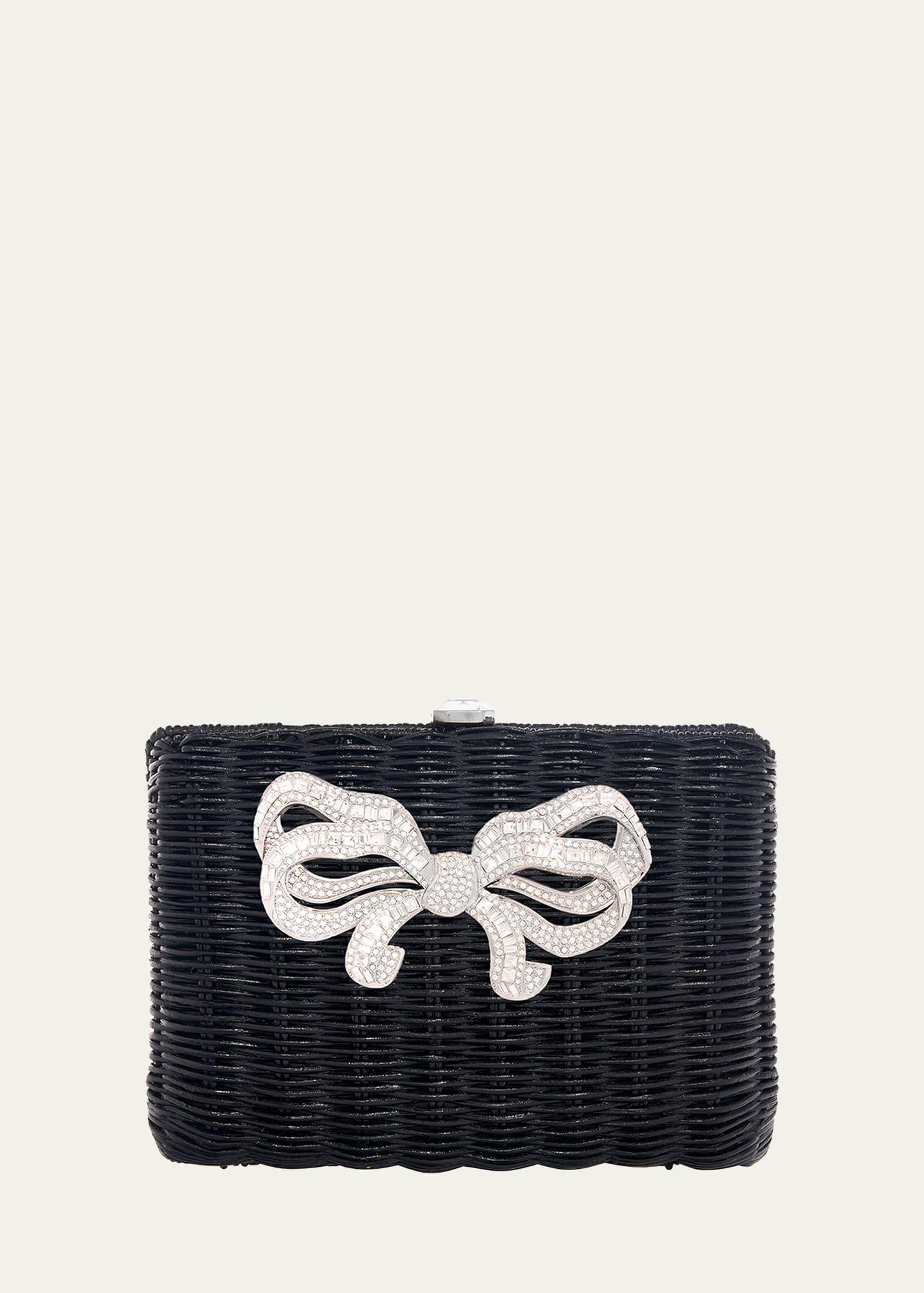 hailey bow basket clutch bag
