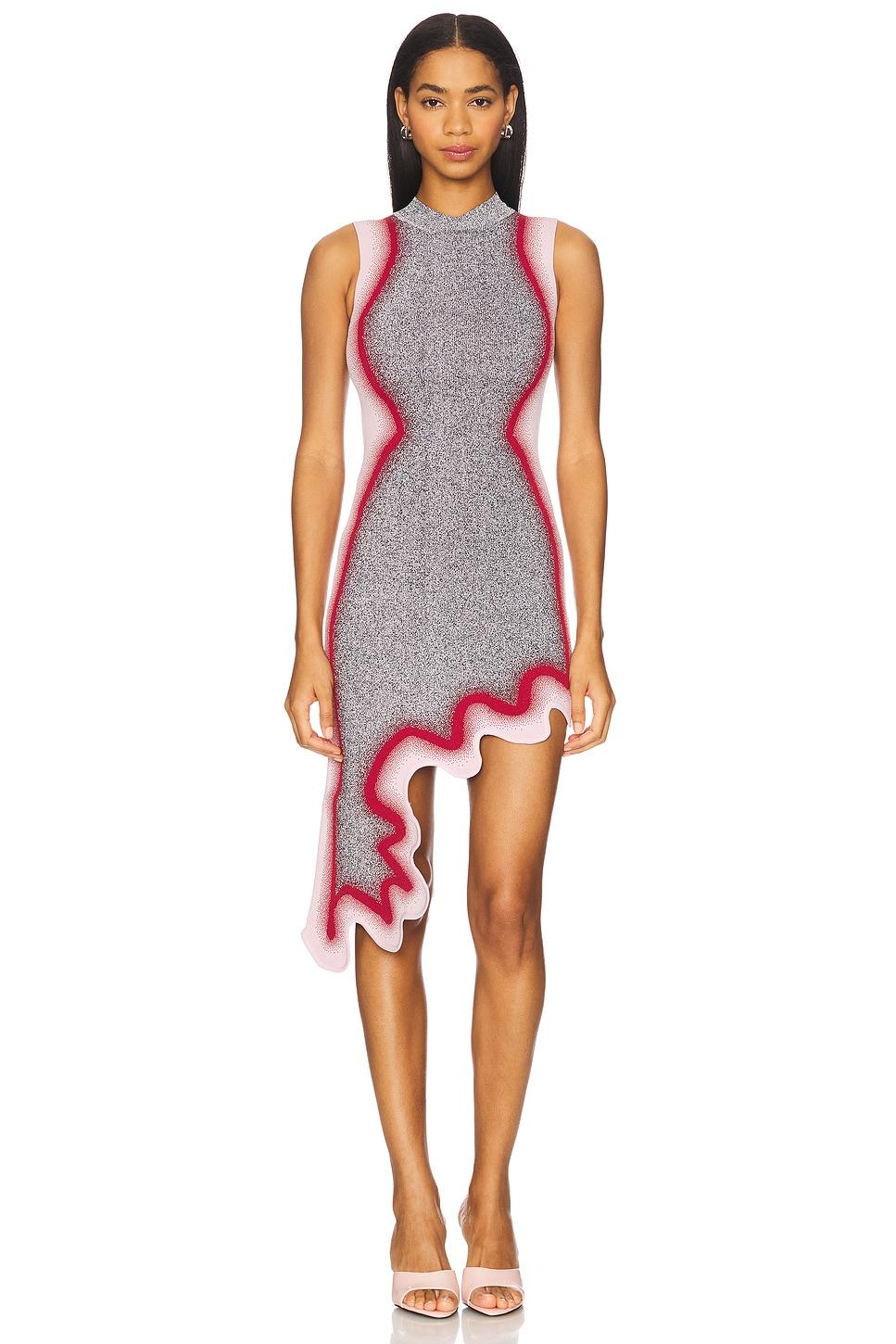 hailey reflective wavy dress