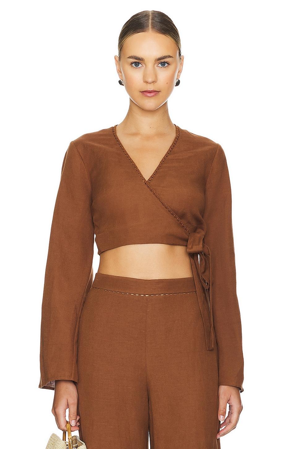 hailey wrap crop top