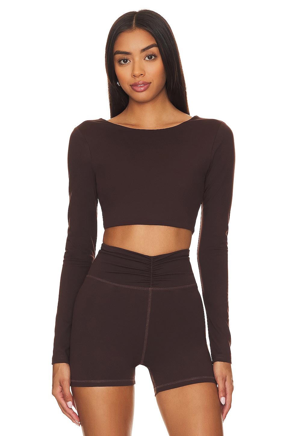 haley cropped long sleeve top