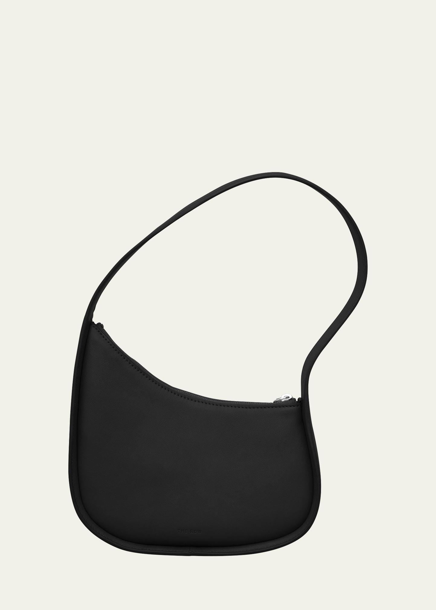 half moon shoulder bag in smooth calfskin