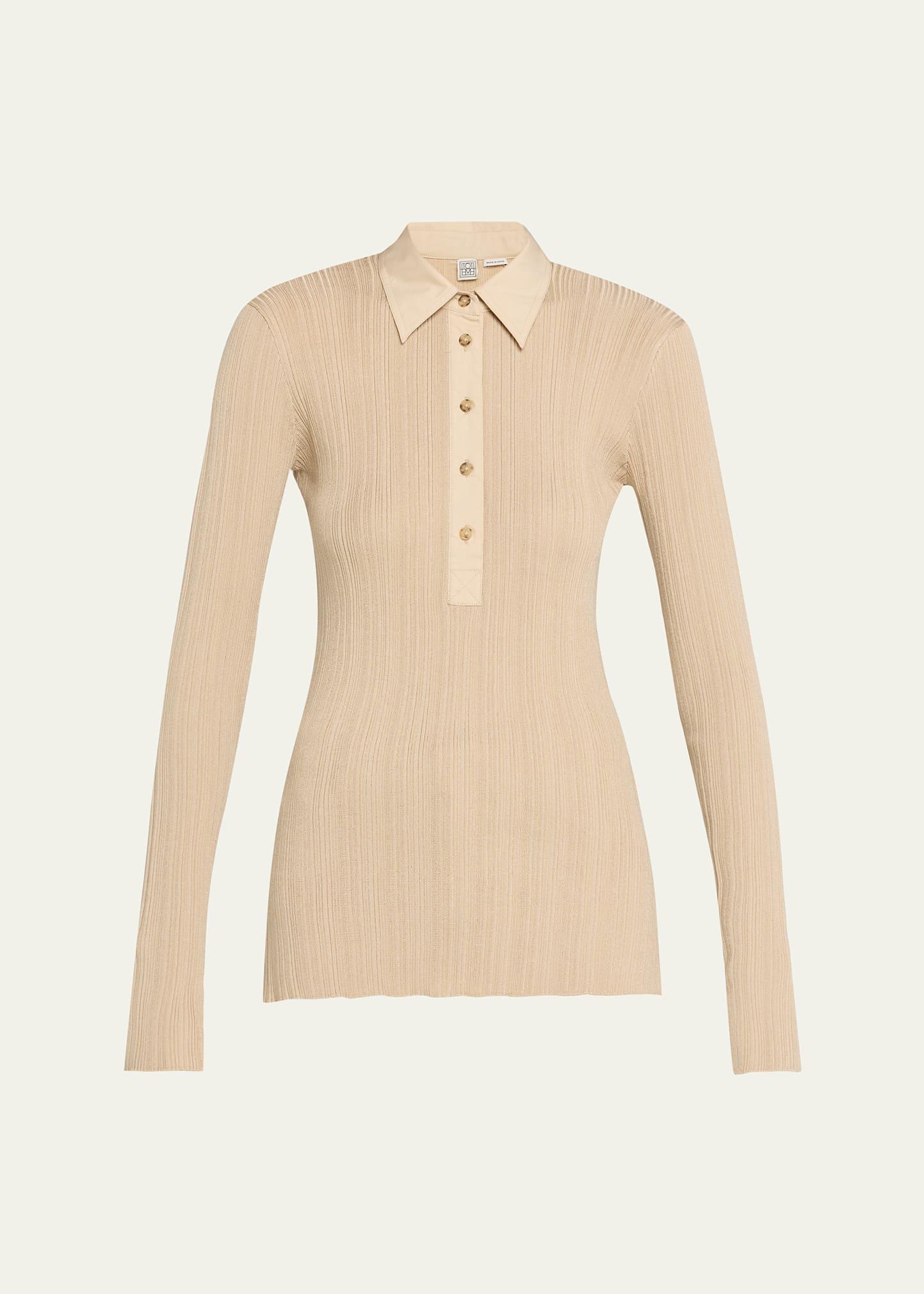 half-placket knit shirt