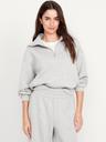 half-zip bounce fleece pullover sweatshirt
