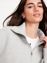 half-zip bounce fleece pullover sweatshirt