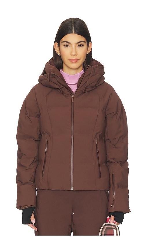 halfdays georgie jacket in brown.