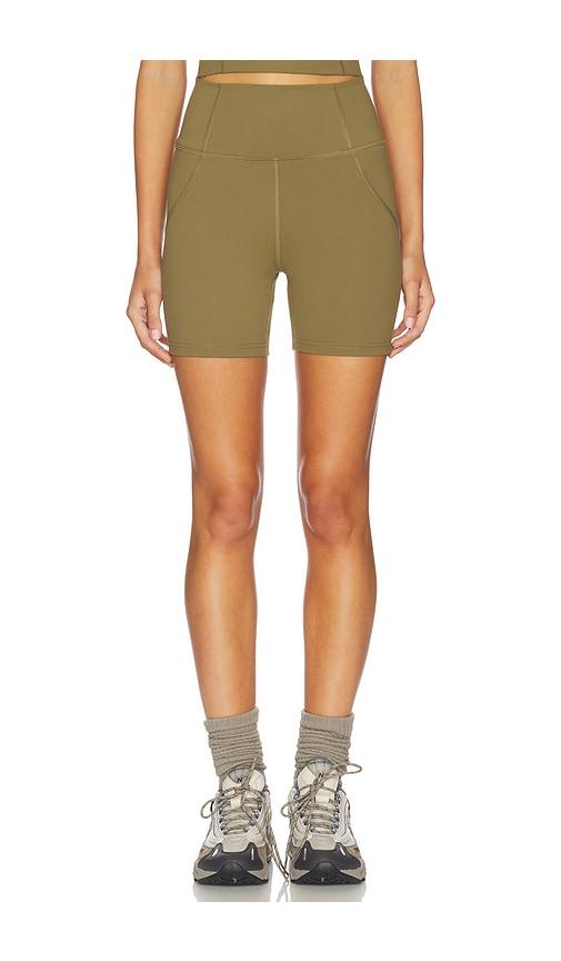 halfdays hattie bike short in olive.