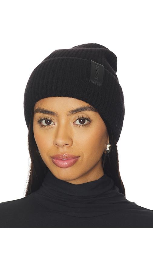 halfdays merino beanie in black.