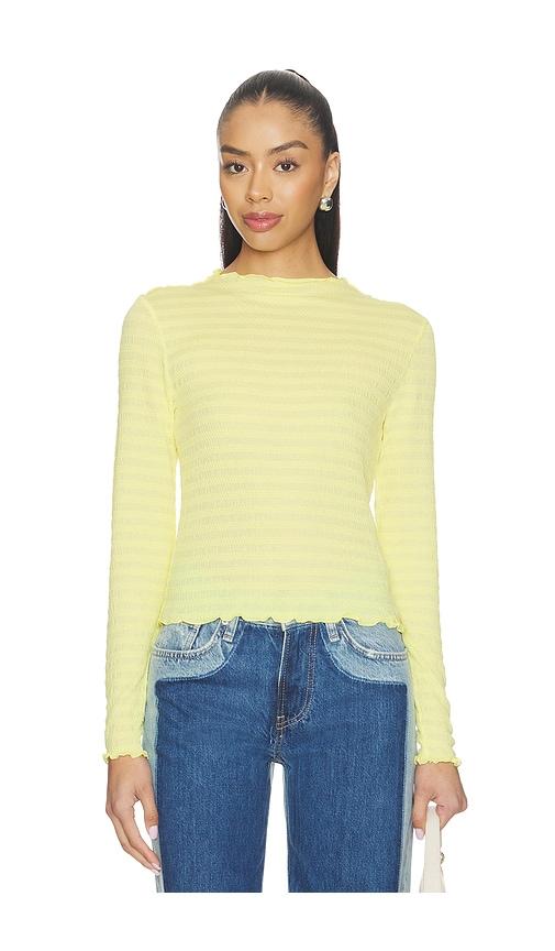 halfdays ynes long sleeve top in yellow.