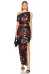 halle off shoulder midi dress