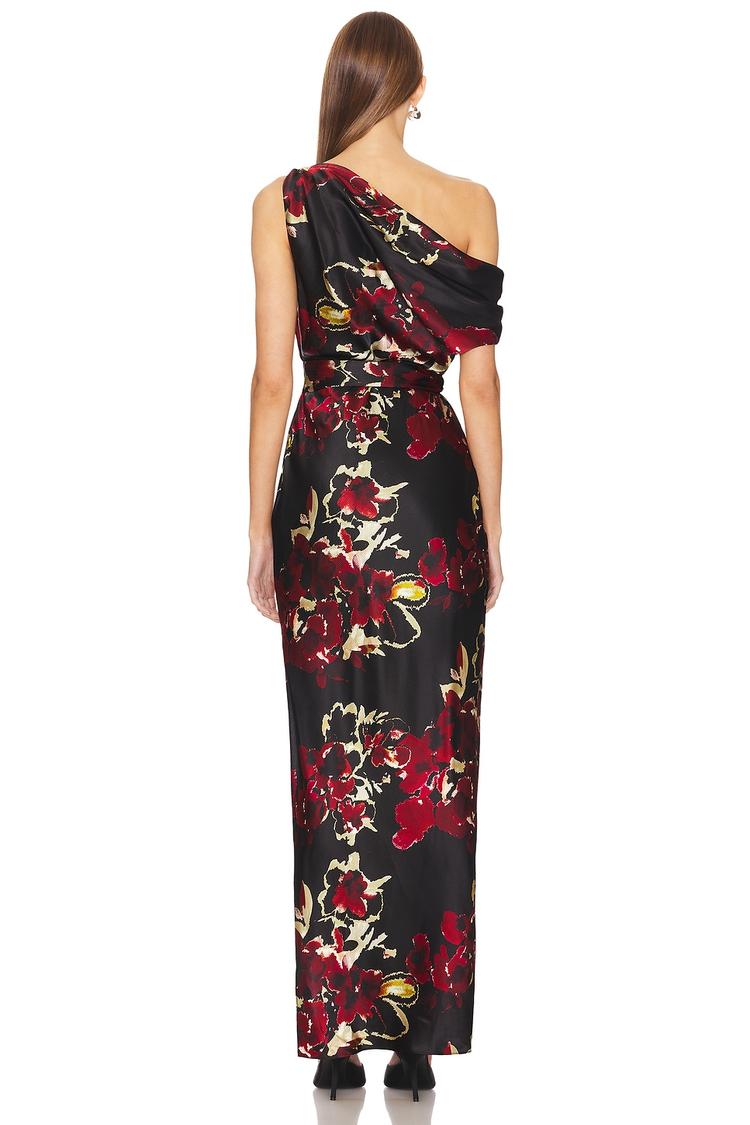 halle off shoulder midi dress