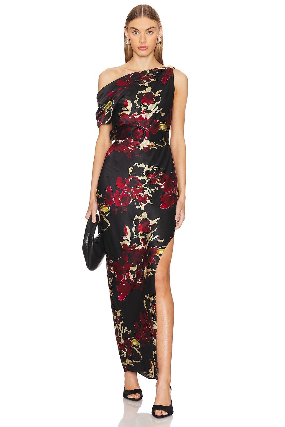 halle off shoulder midi dress