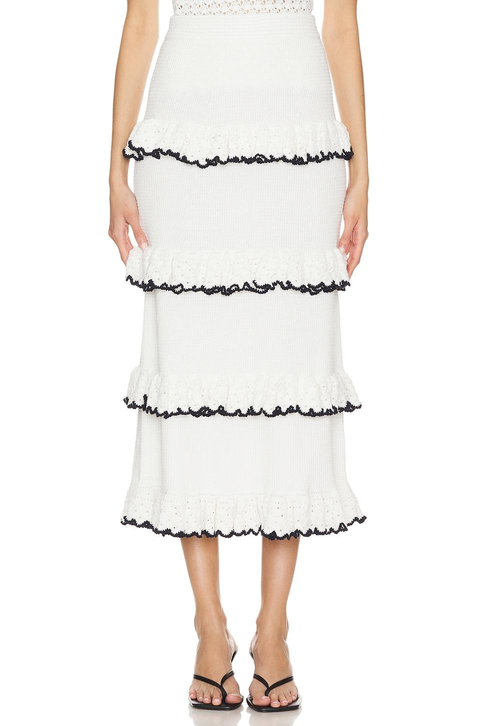 halliday scallop frill skirt