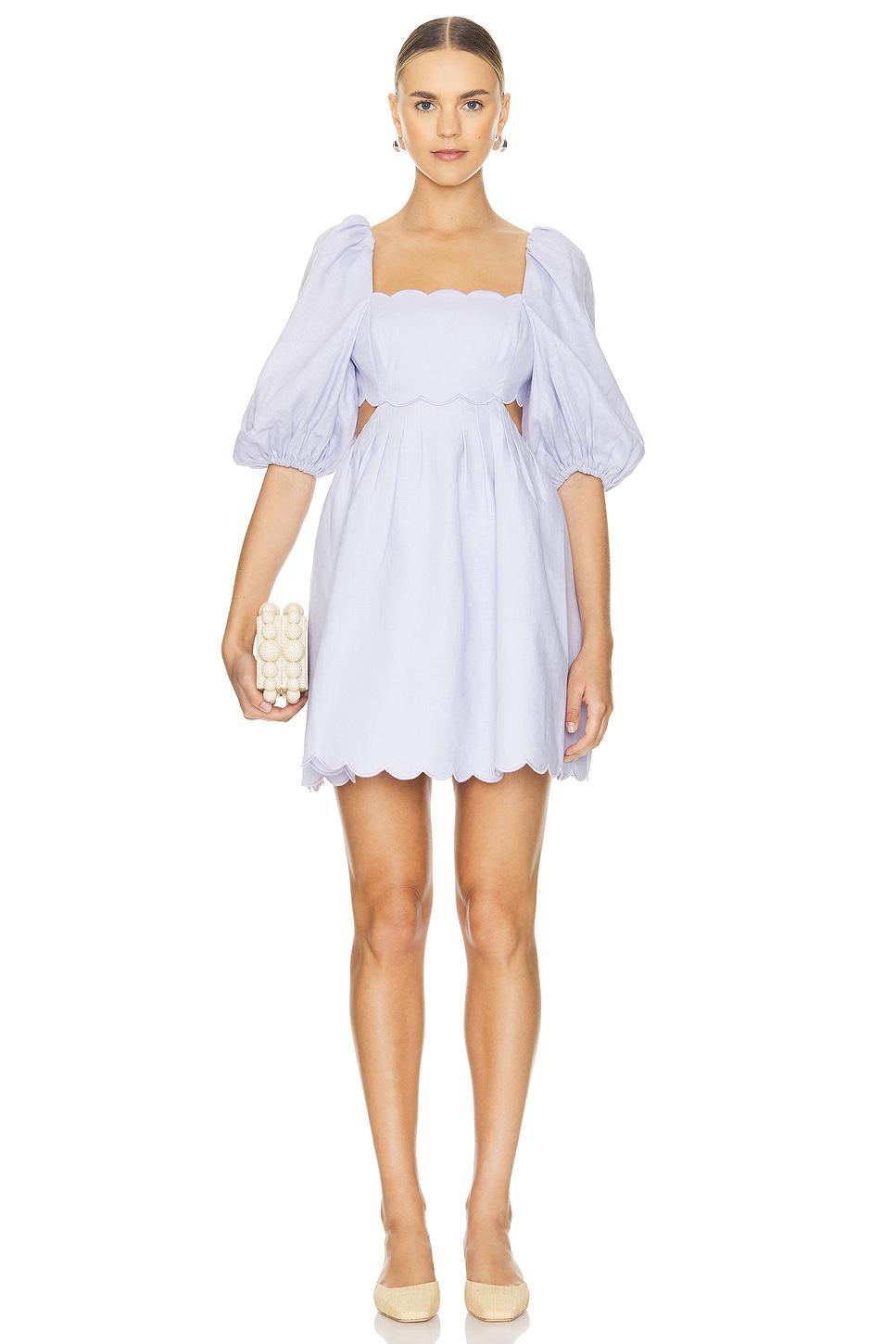 halliday scallop mini dress