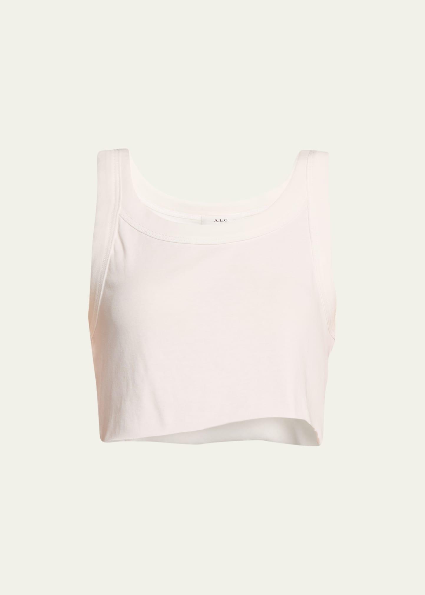 halsey cropped scoop-neck tank top