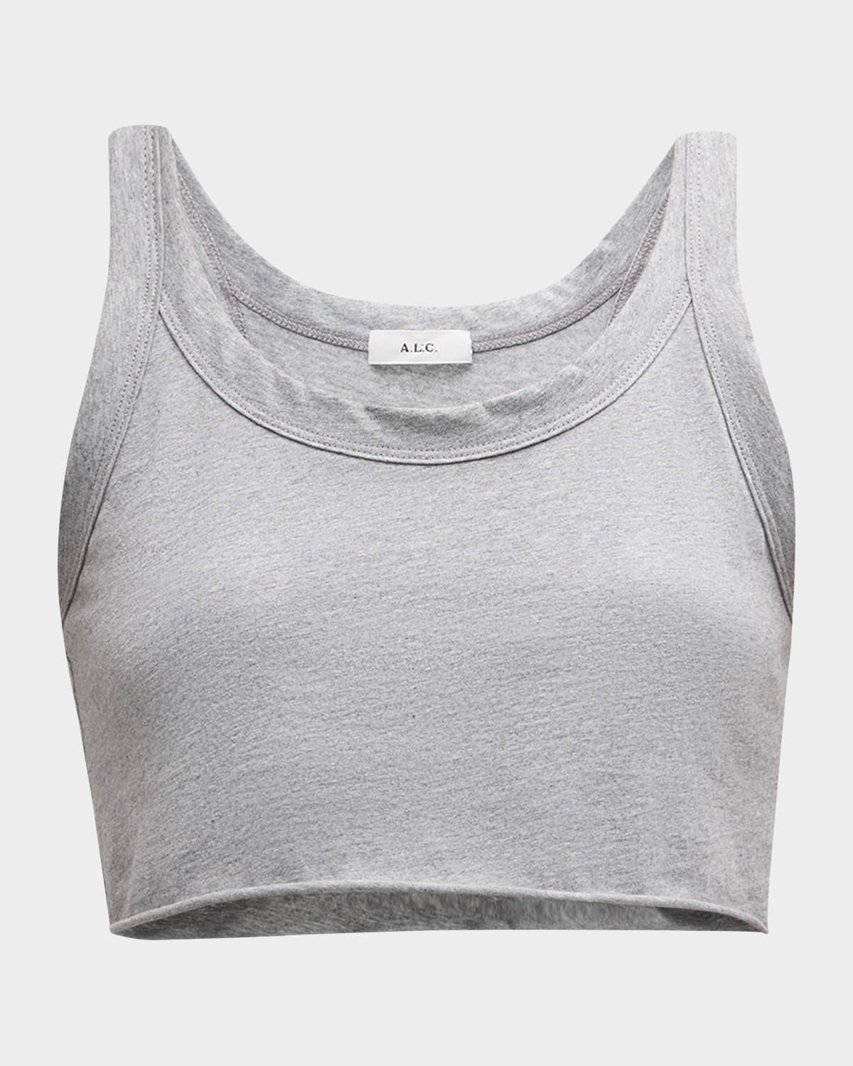 halsey cropped scoop-neck tank top