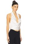 halter cowl neck top