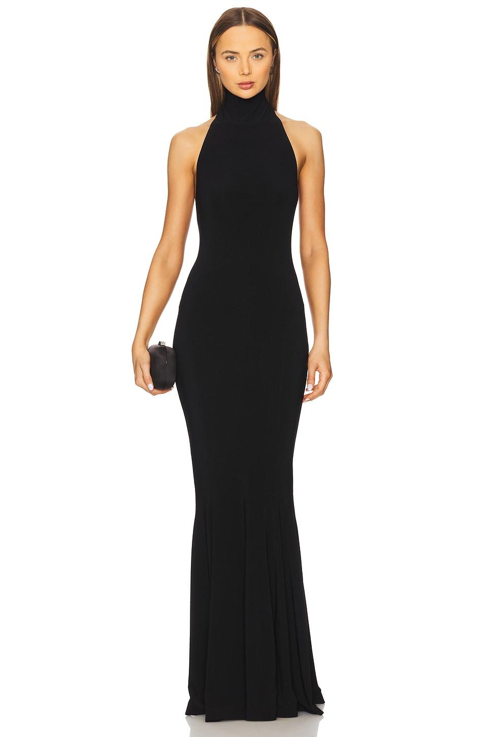halter fishtail gown