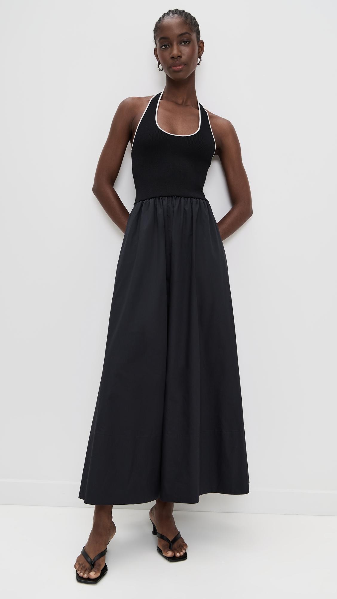 halter gathered dress