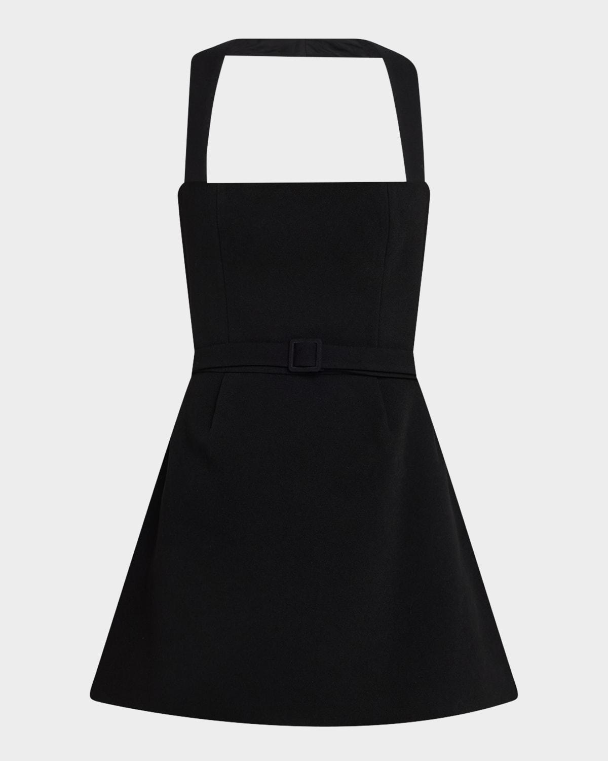 halter mini bubble dress