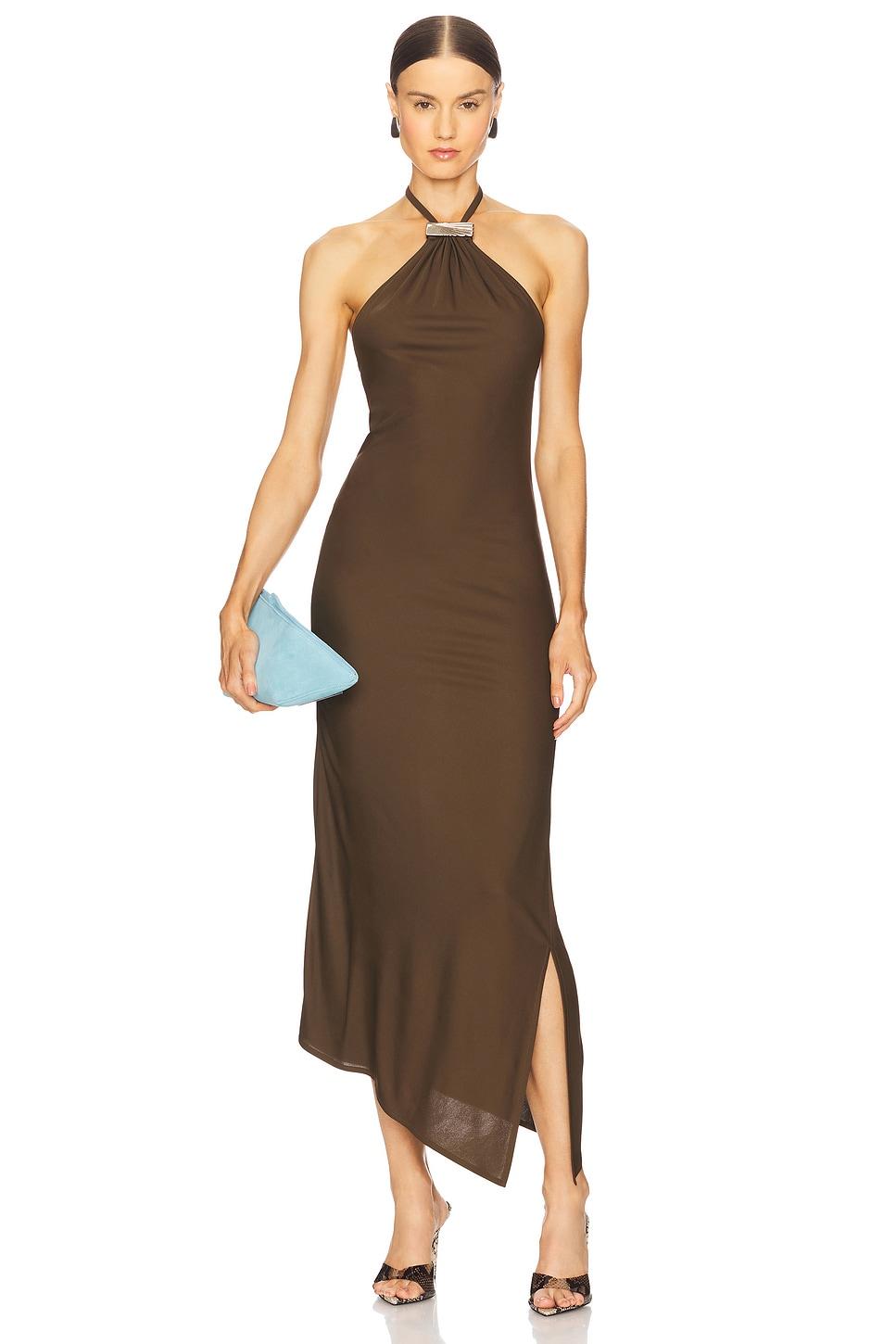 halter neck gown