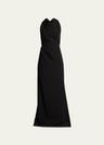 halter-neck matte crepe backless gown