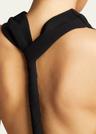 halter-neck matte crepe backless gown