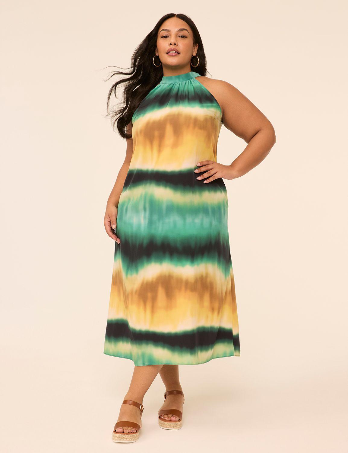 halter-neck maxi dress