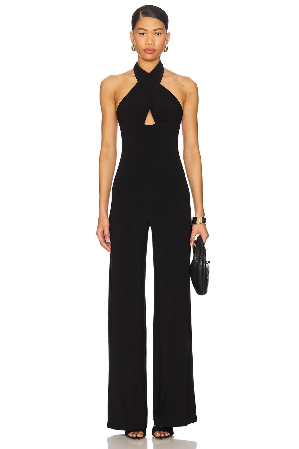 halter straight leg jumpsuit