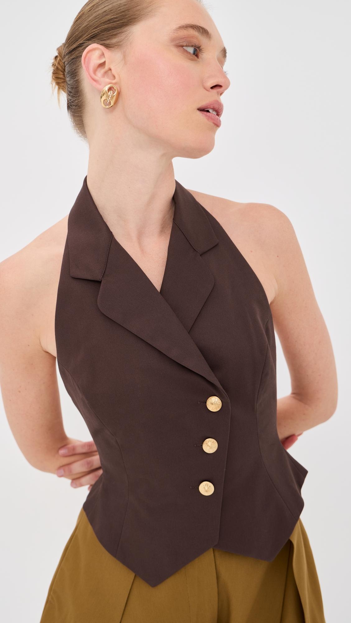 halter waistcoat top