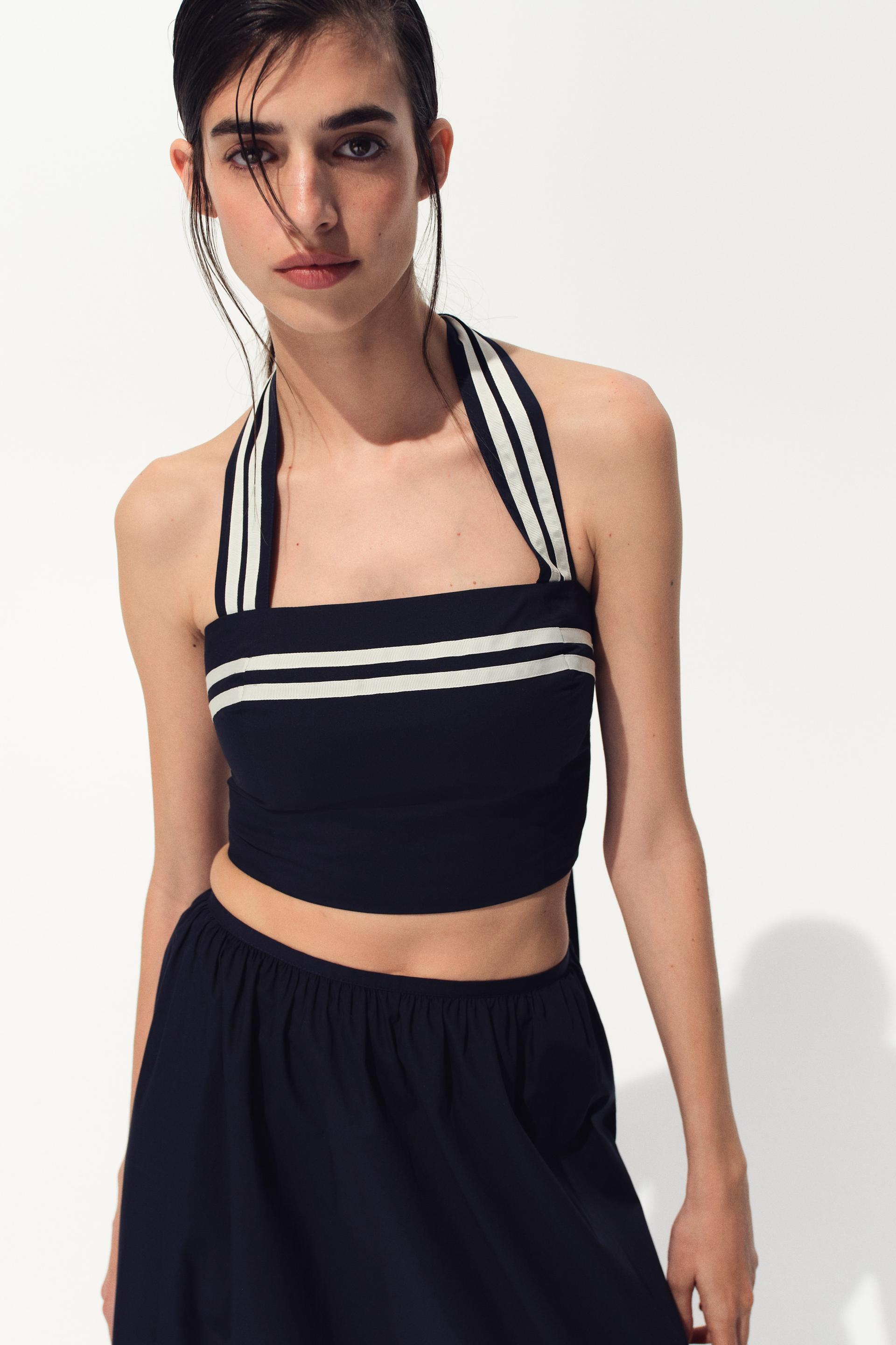 halterneck crop top
