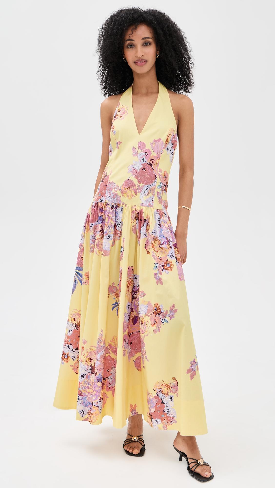 halterneck maxi dress