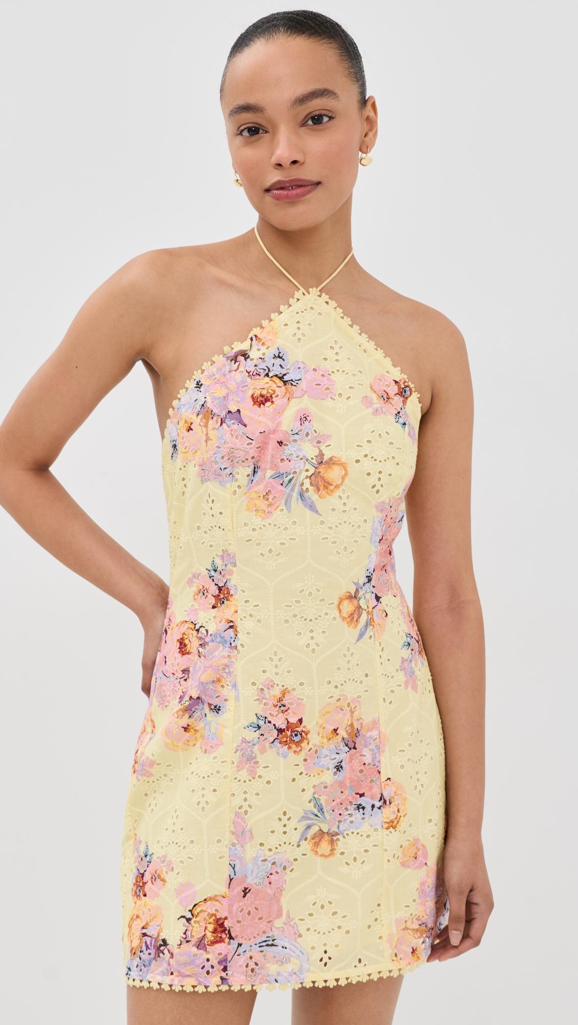 halterneck mini dress