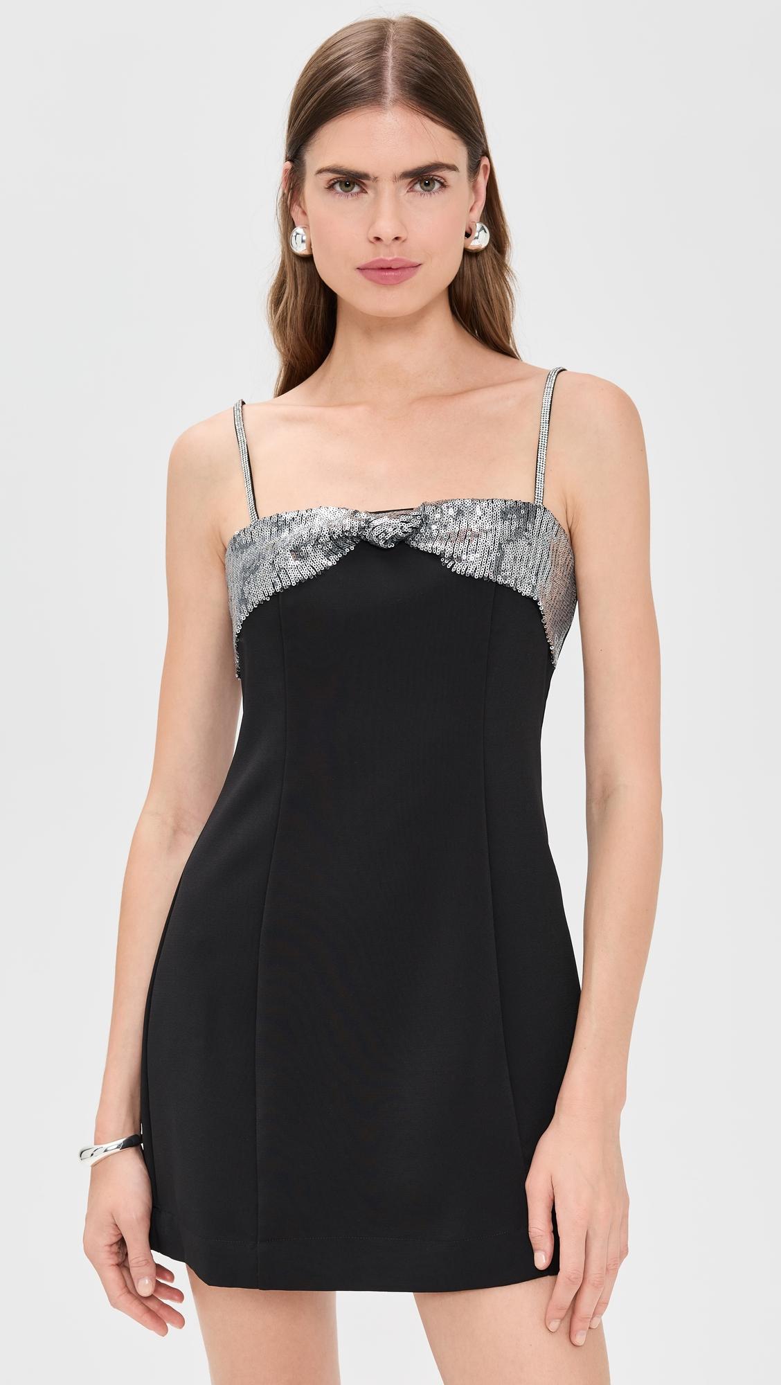 halya sequin bow dress