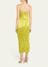 hammered satin pleated slip dress