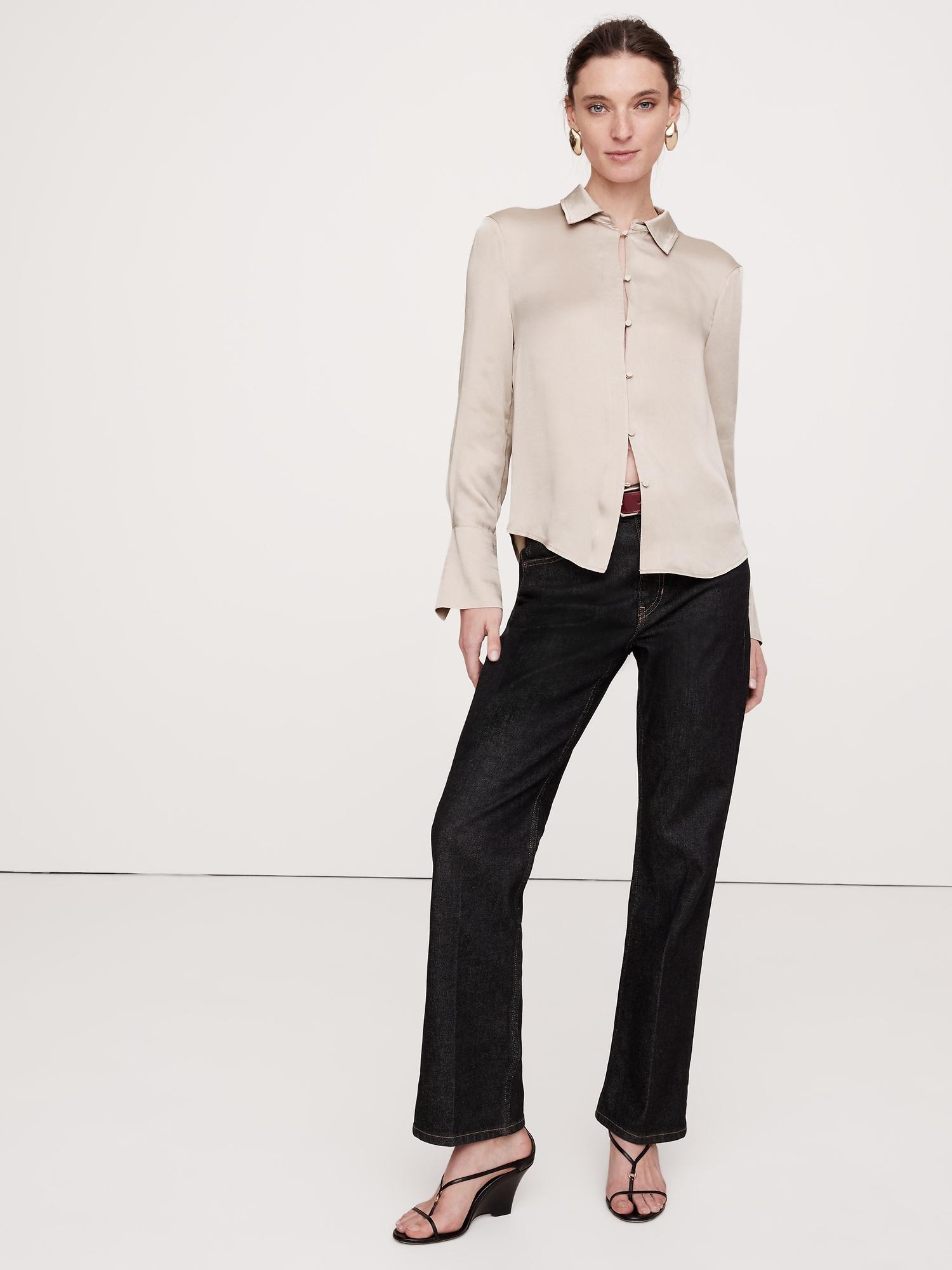 hammered satin shirt