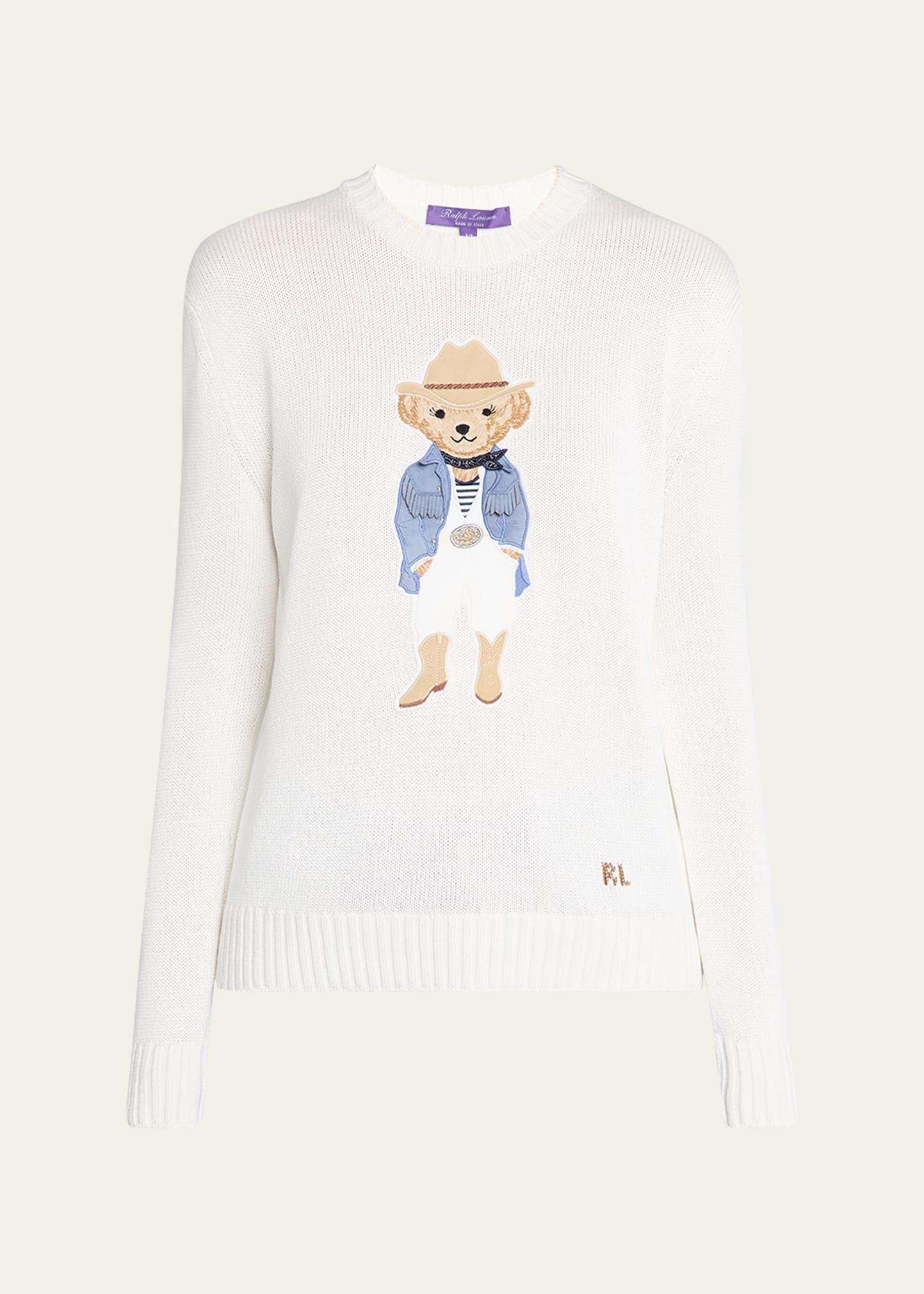 hamptons spring polo bear silk sweater