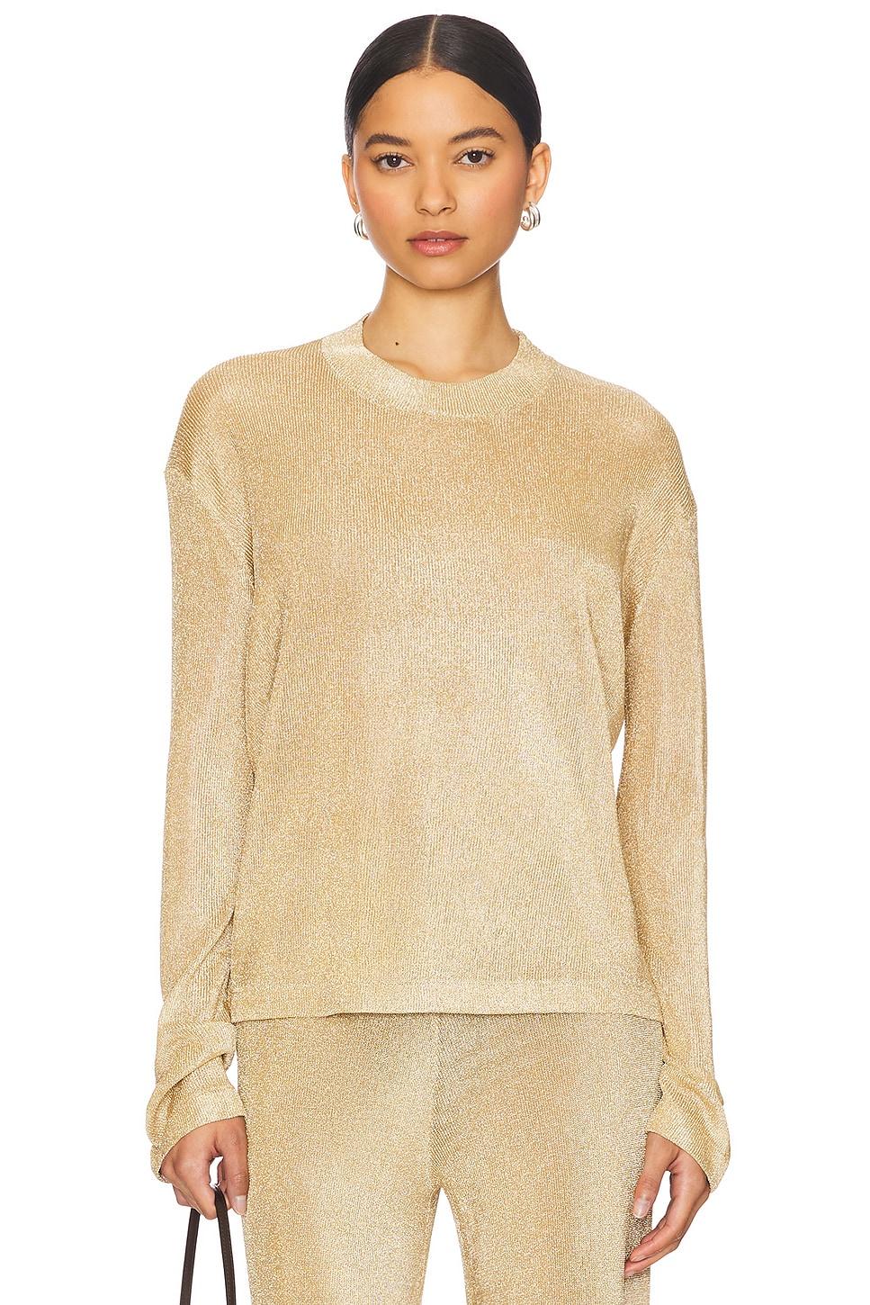 hana metallic knit top