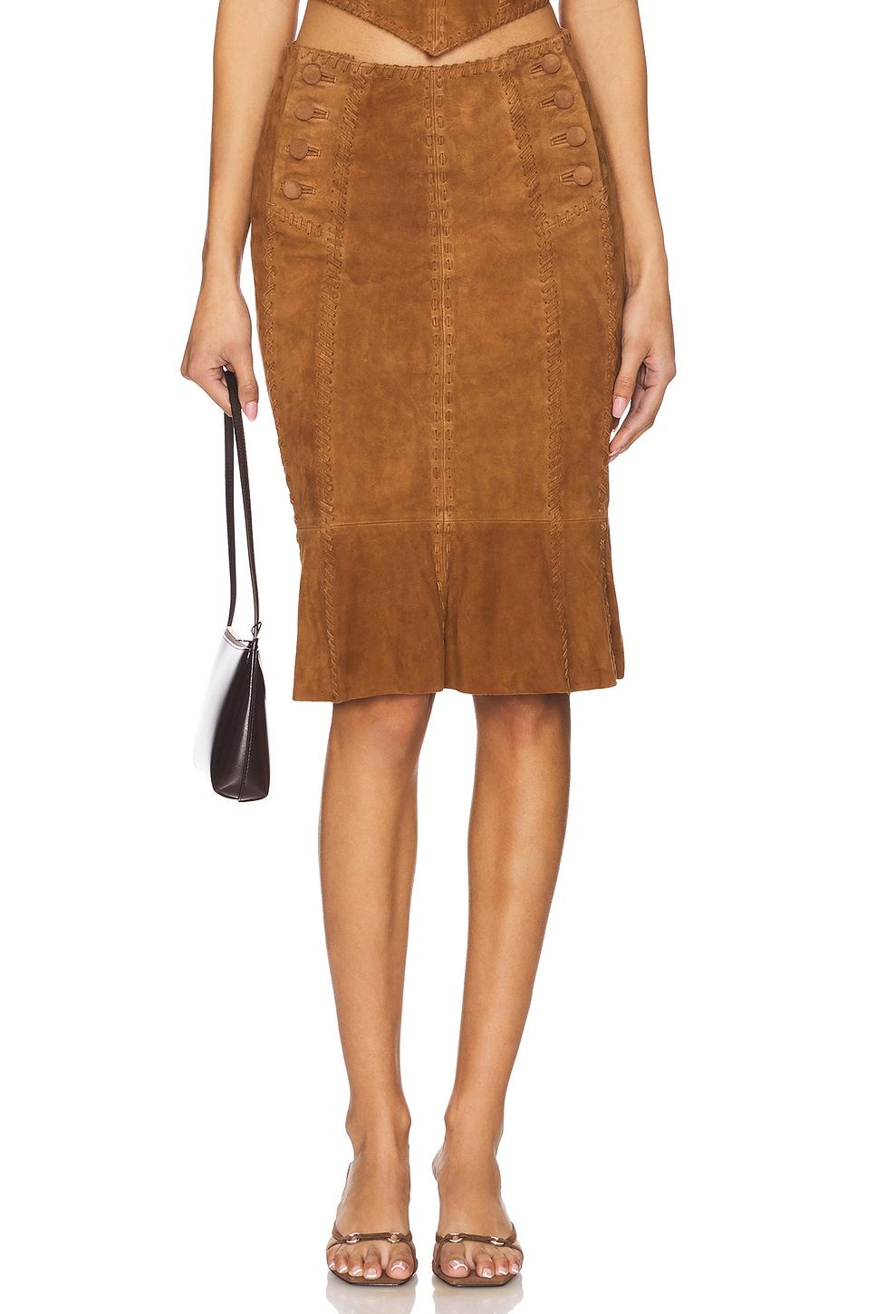 handkerchief leather skirt