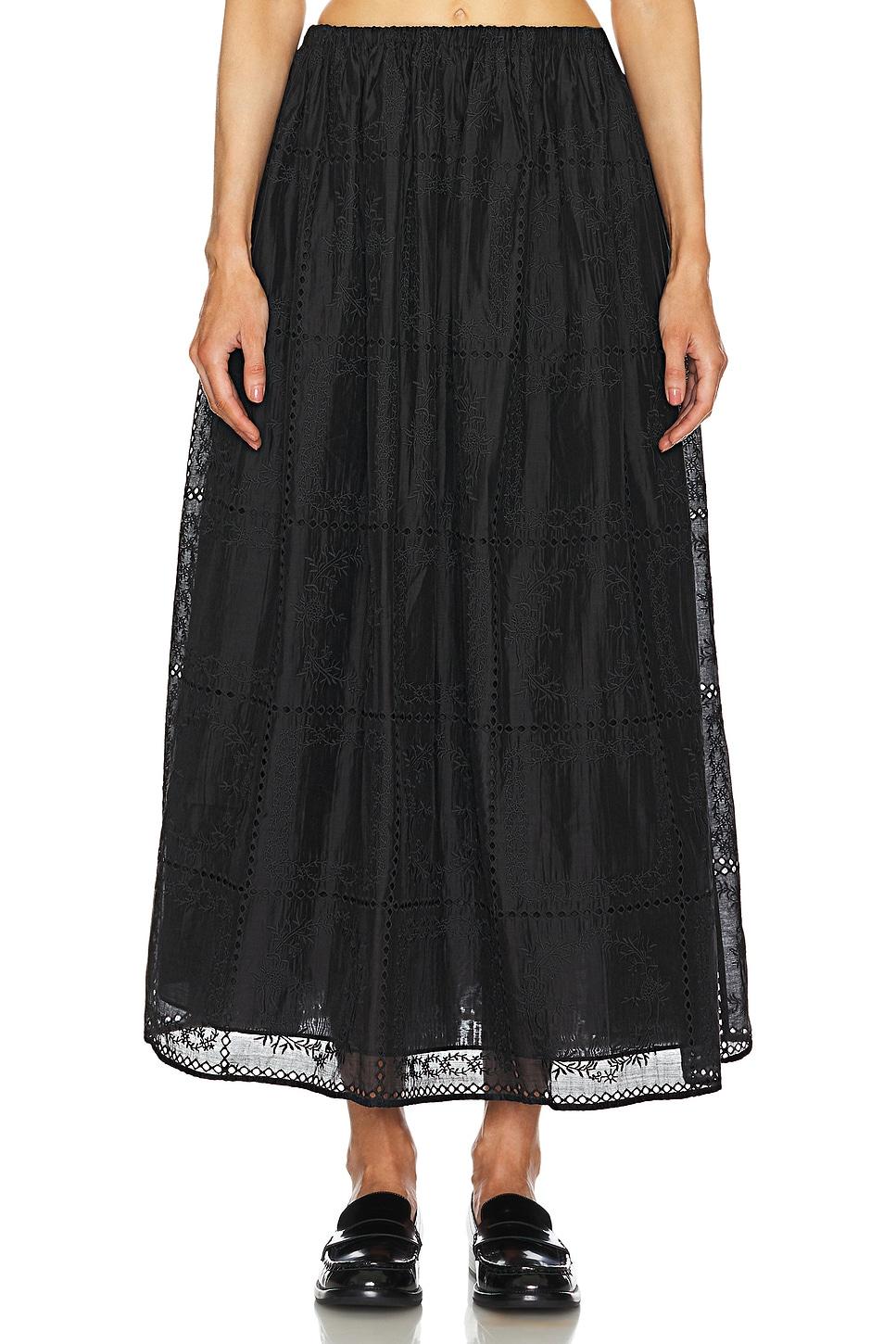 handkerchief midi skirt