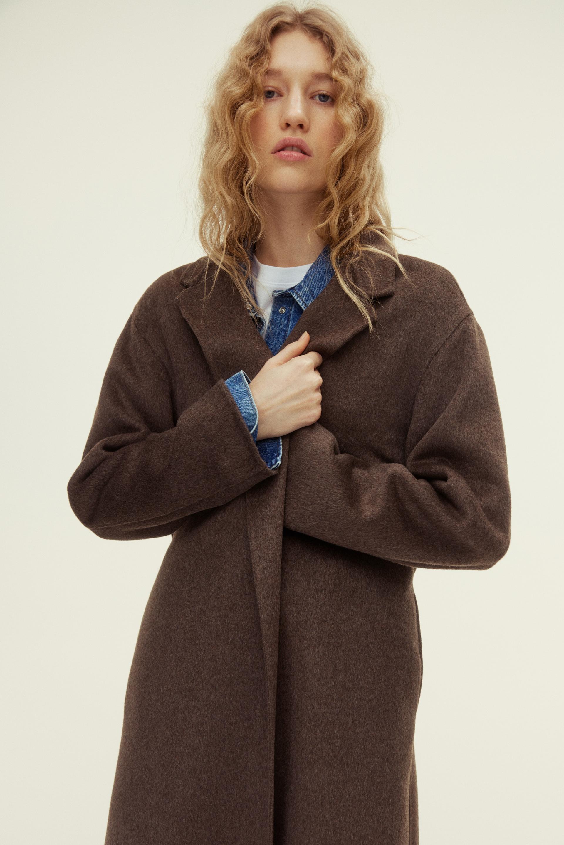 handmade wool-blend coat