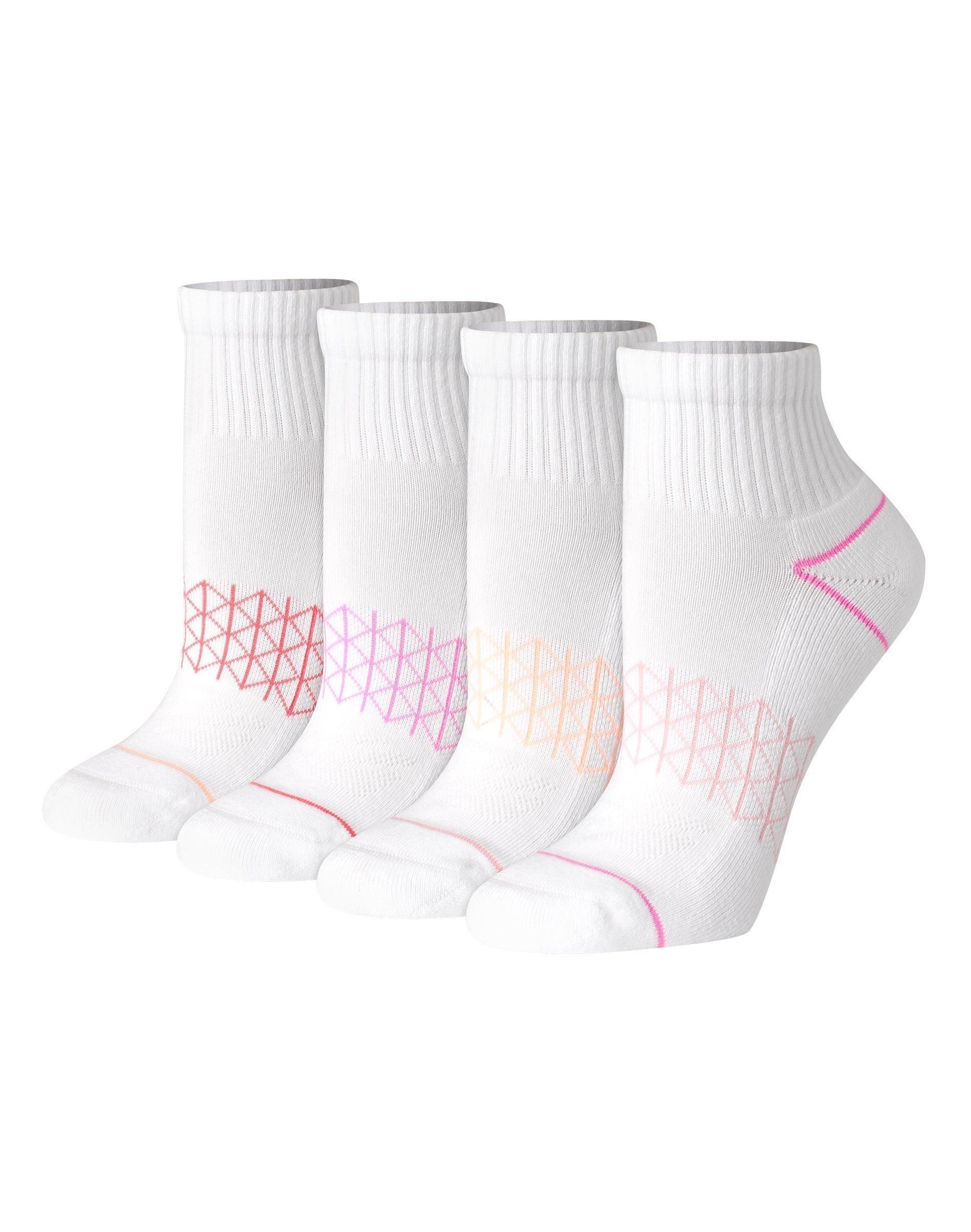 hanes absolute comfort women's ankle socks pack, 4-pairs