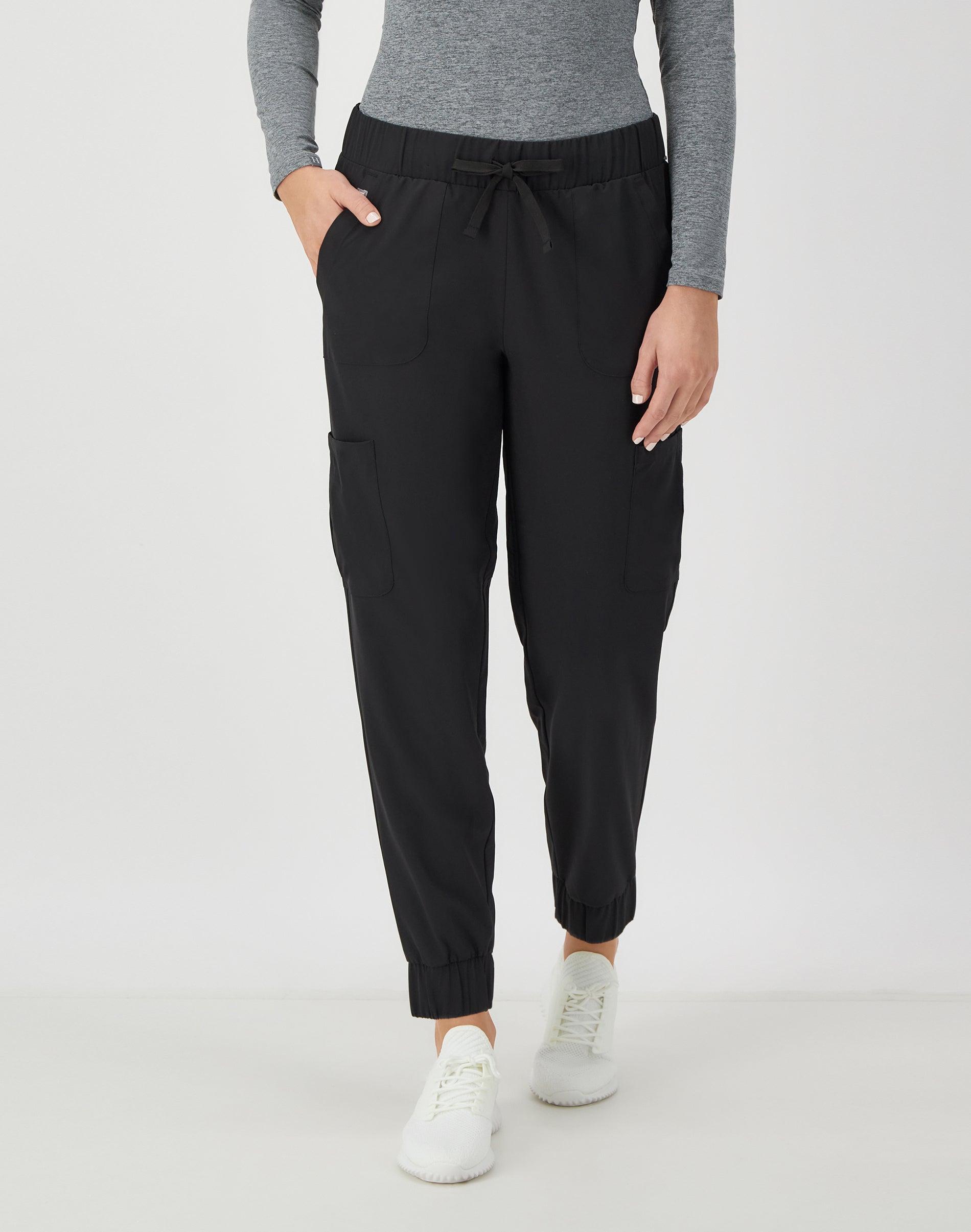 hanes comfort fit scrubs women's scrub joggers new ebony xs