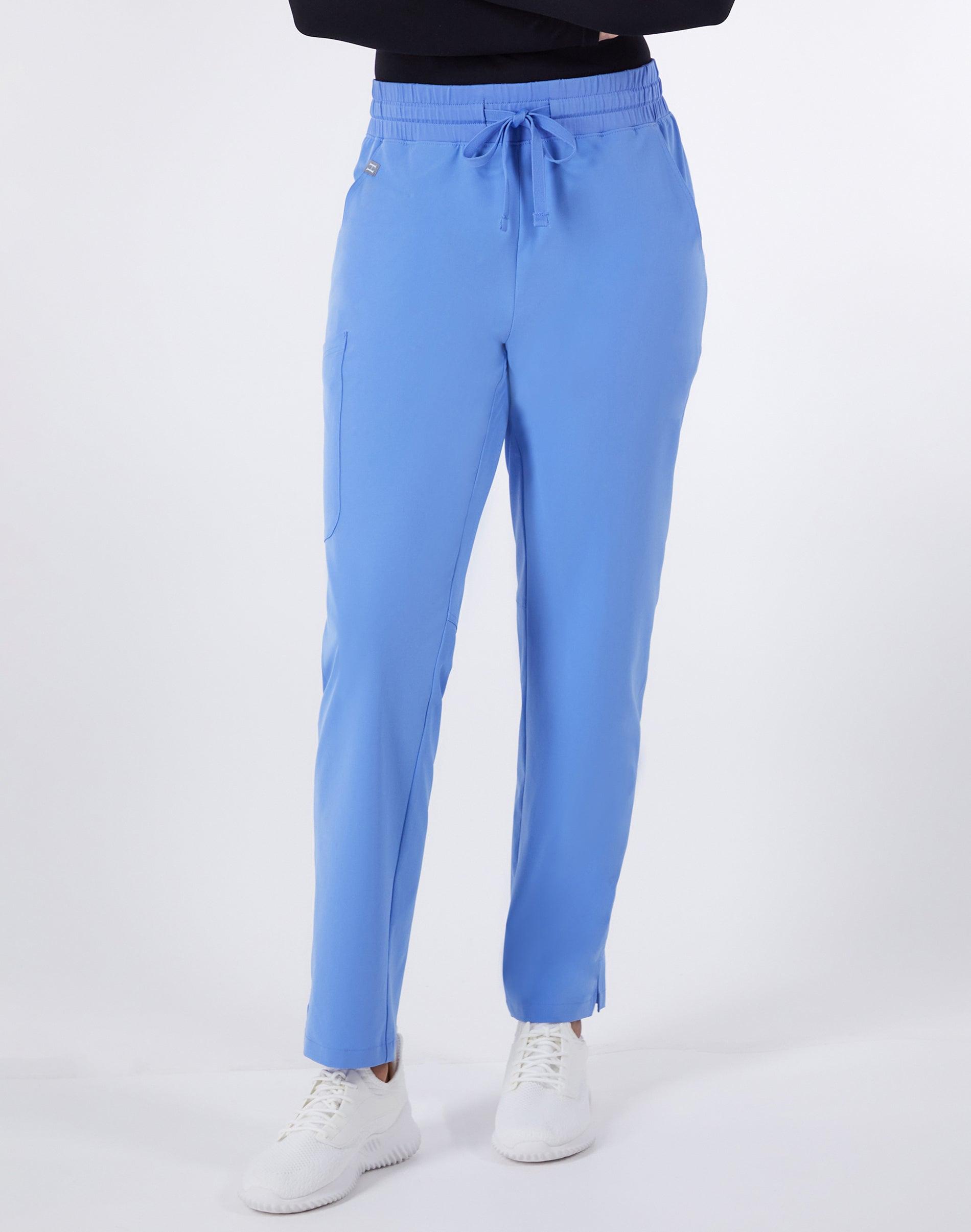 hanes comfort fit scrubs women's scrub pants ceil blue xs