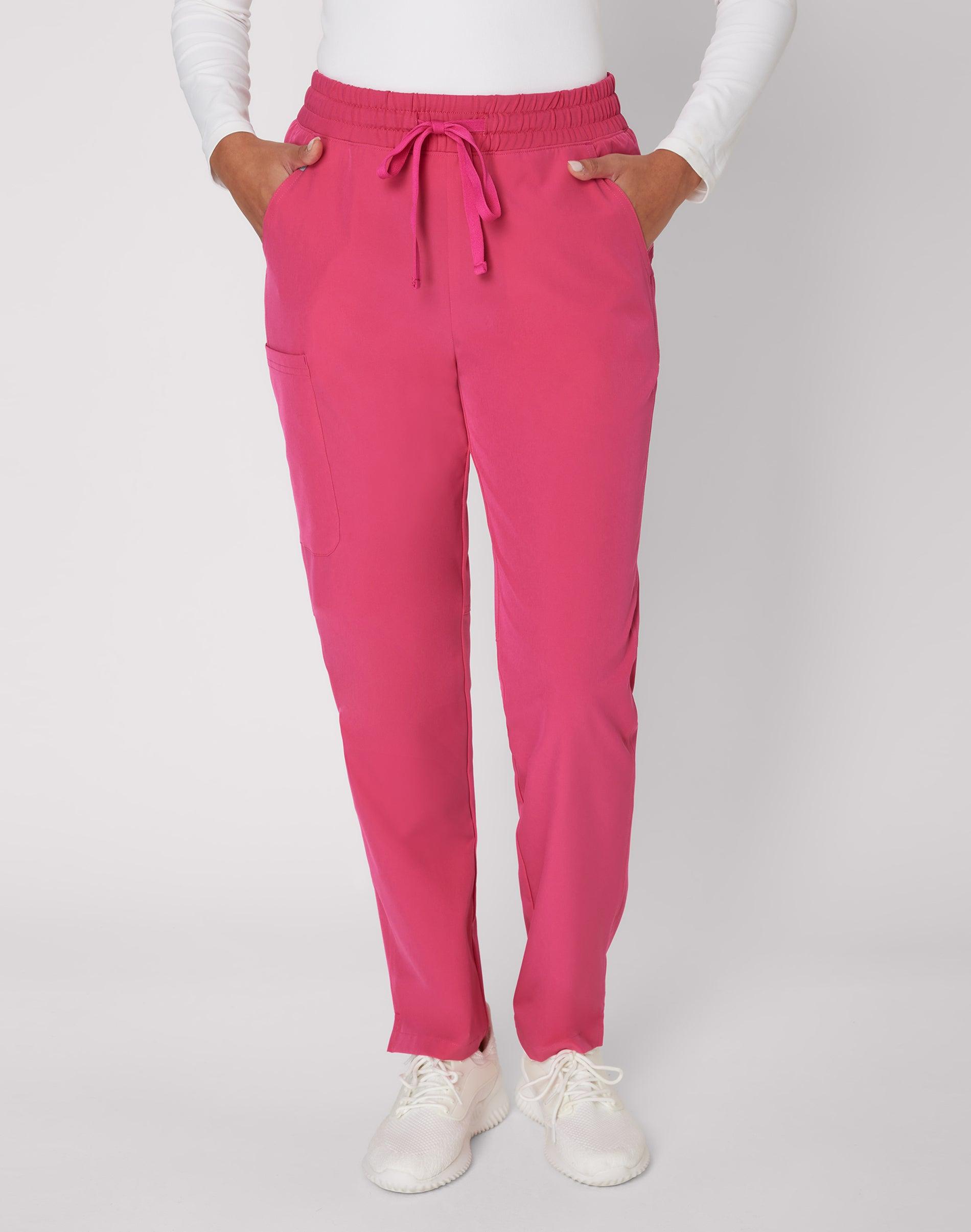 hanes comfort fit scrubs women's scrub pants fuchsia