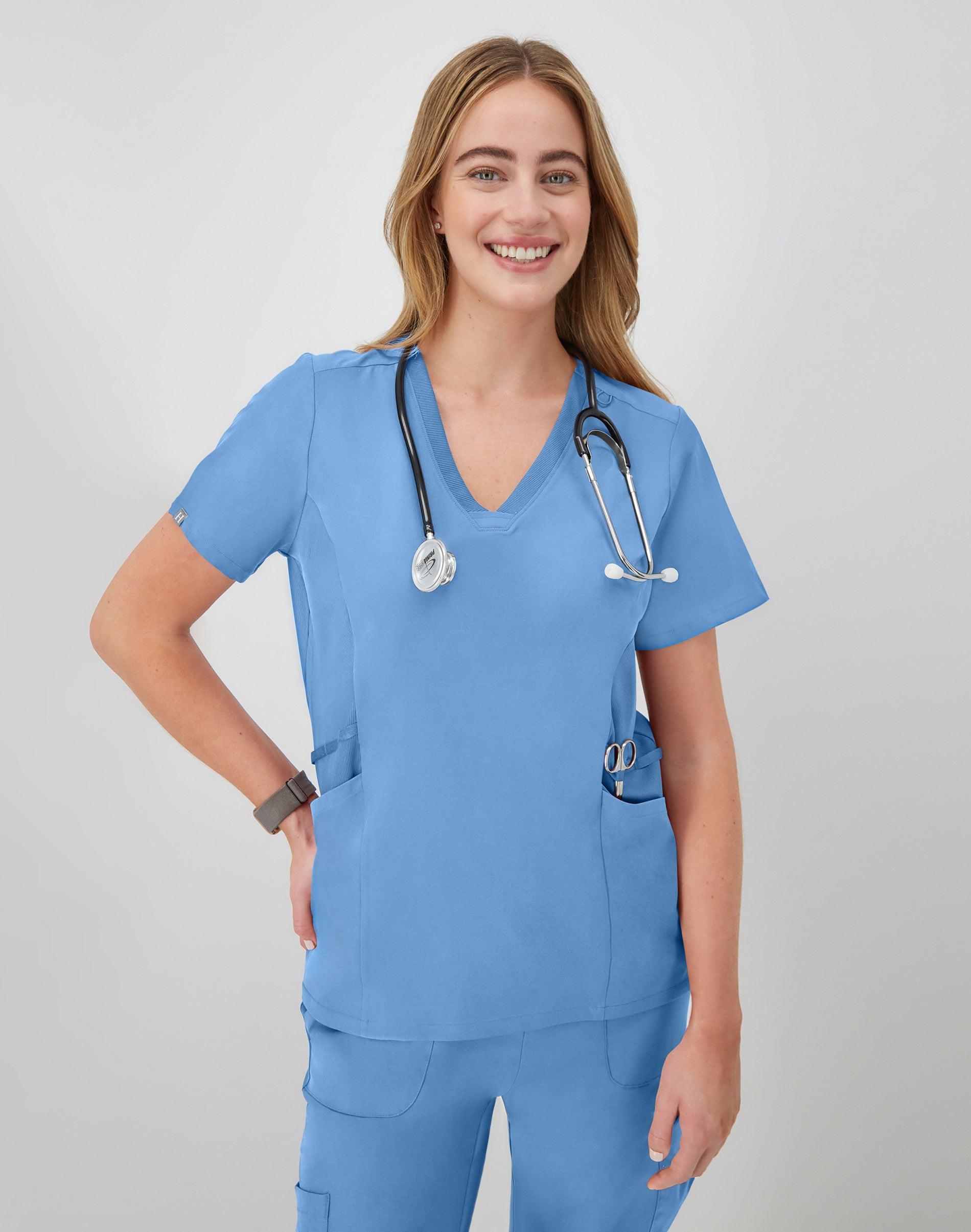 hanes comfort fit scrubs women's scrub top ceil